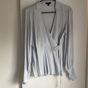 J. Crew drapey crepe wrap top/blouse